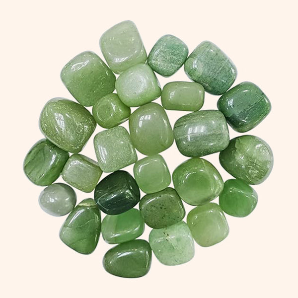 VASTU VARDAN CRYSTAL GREEN AVENTURINE TUMBLE 100 GRAM