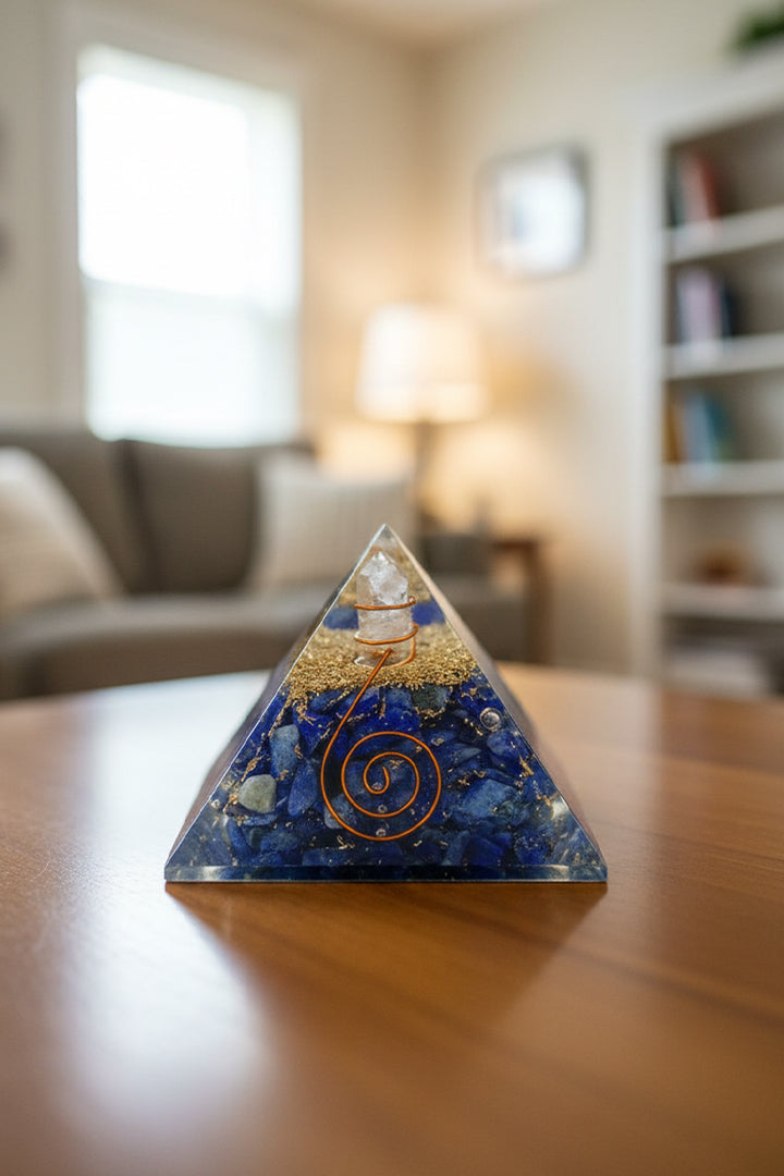 2 INCH LAPIS LAZULI CRYSTAL PYRAMID - Energy, Clarity & Spiritual Balance