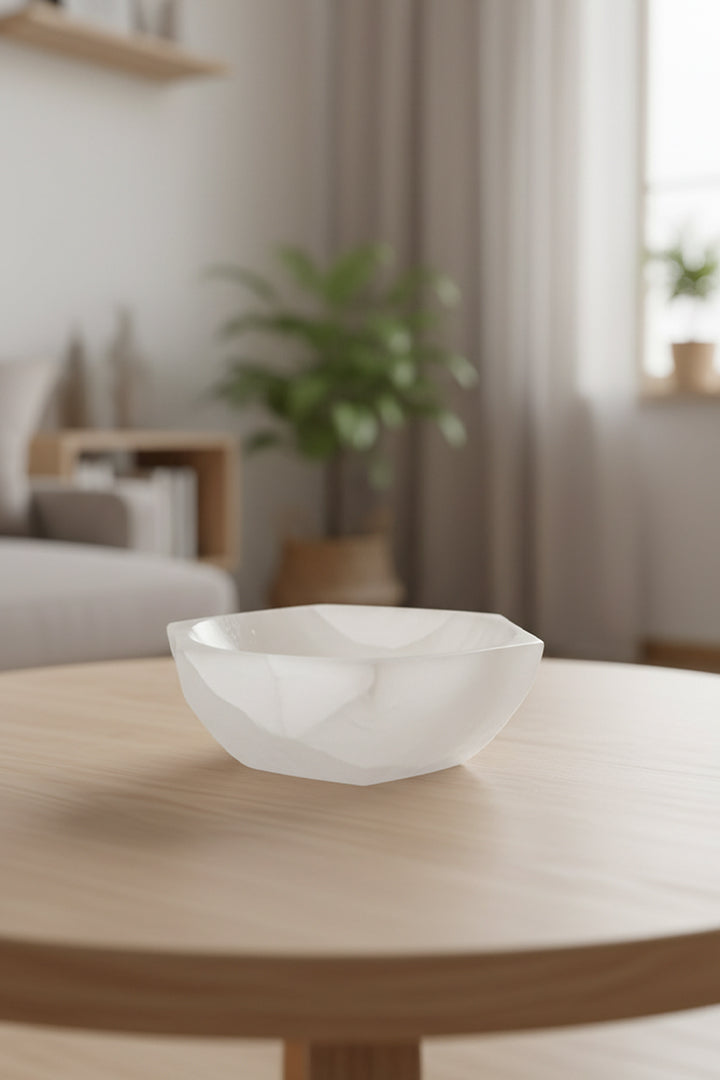 10 CM - HEXAGON SHAPE CRYSTAL BOWL - For Study & office desk