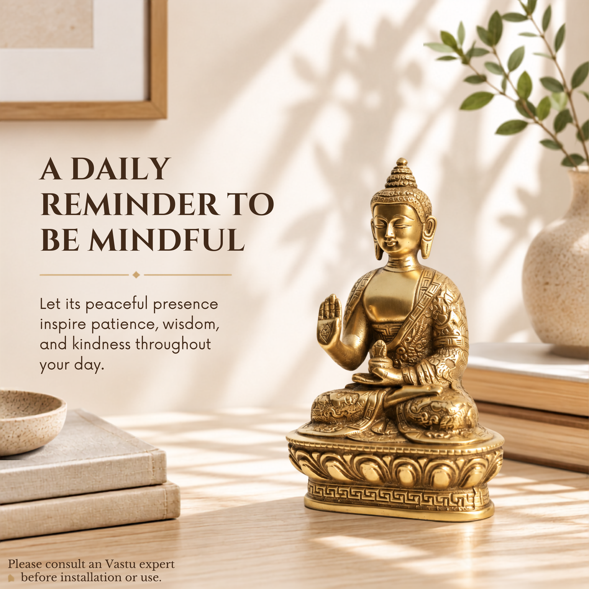 VASTU VARDAN BRASS BUDDHA JI STATUE