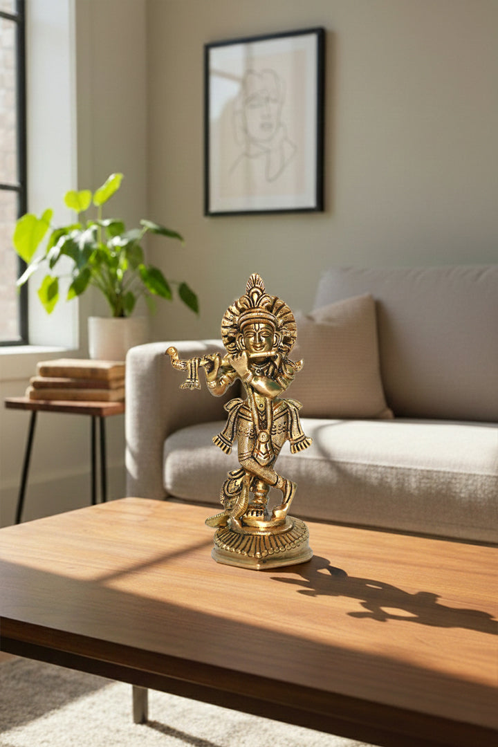 VASTU VARDAN BRASS KRISHNA JI STATUE