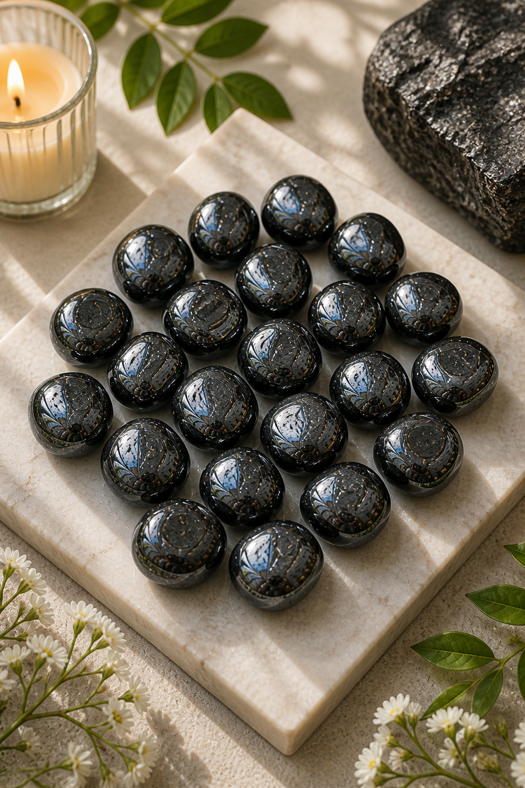 HEMATITE CRYSTAL TUMBLE - 100 GRAM - Use in crystal healing, Reiki & energy balancing practices