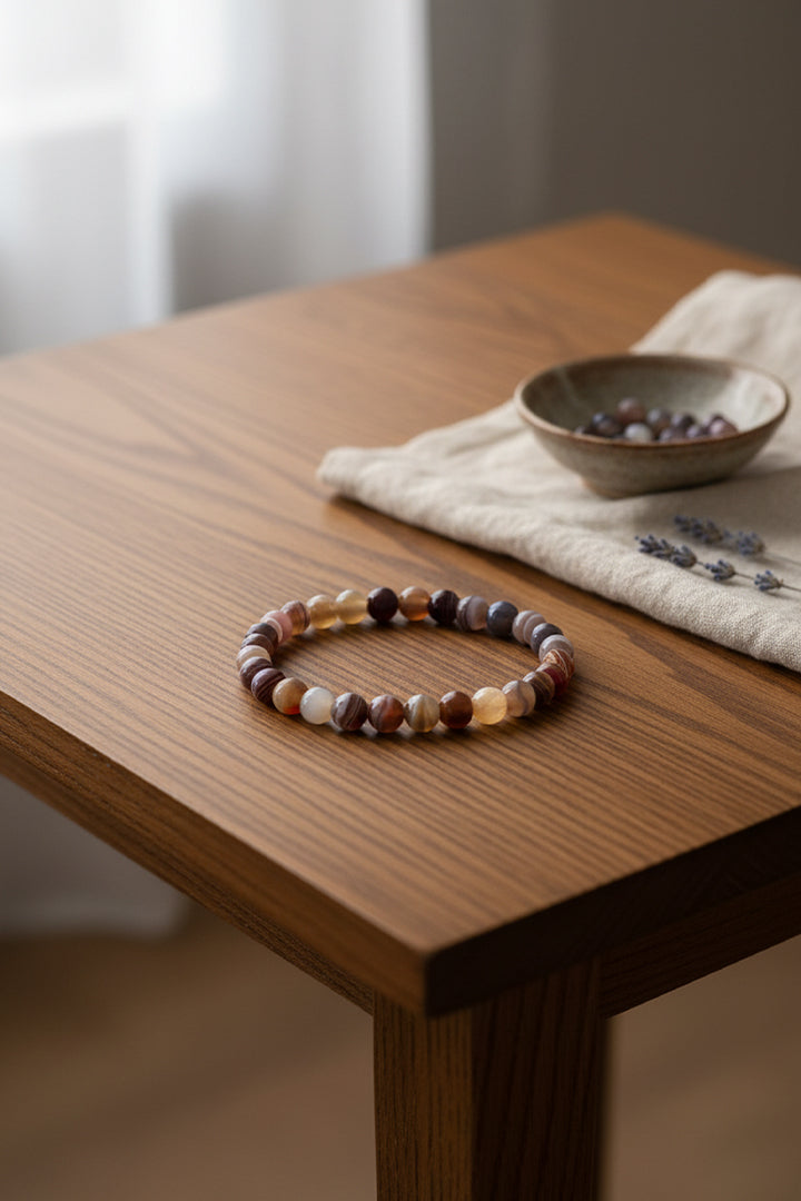 BOTSWANA AGATE BRACELET - Calmness, Protection & Emotional Balance
