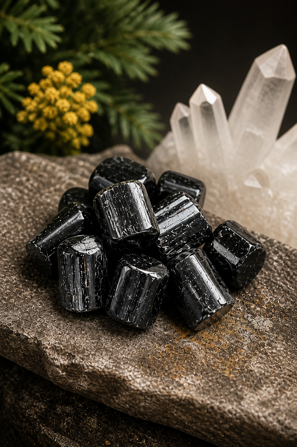 BLACK TOURMALINE CRYSTAL TUMBLE - 100 GRAM - Ideal for meditation & energy healing