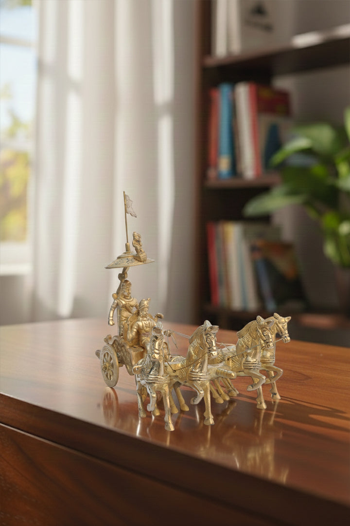 VASTU VARDAN ARJUNA RATH FOUR HORSE WITH KRISHNA JI