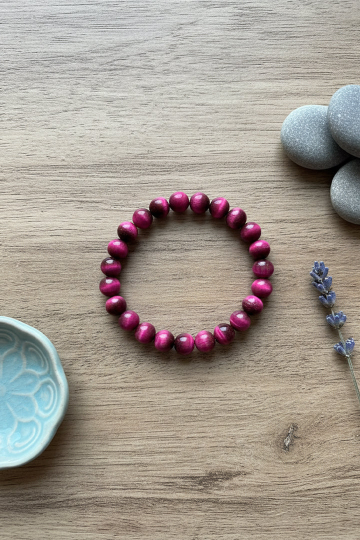 PINK TIGER EYE BRACELET -  Confidence, Positivity & Emotional Balance