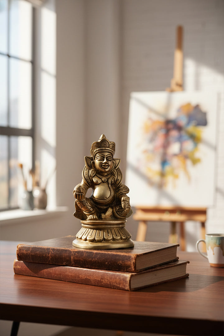 VASTU VARDAN BRASS KUBER JI 3.5 INCH (APPROX)