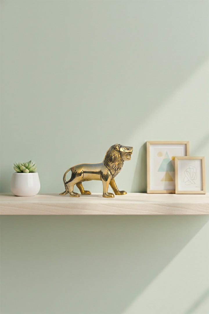 VASTU VARDAN BRASS LION STATUE 3.5 INCH (APPROX)