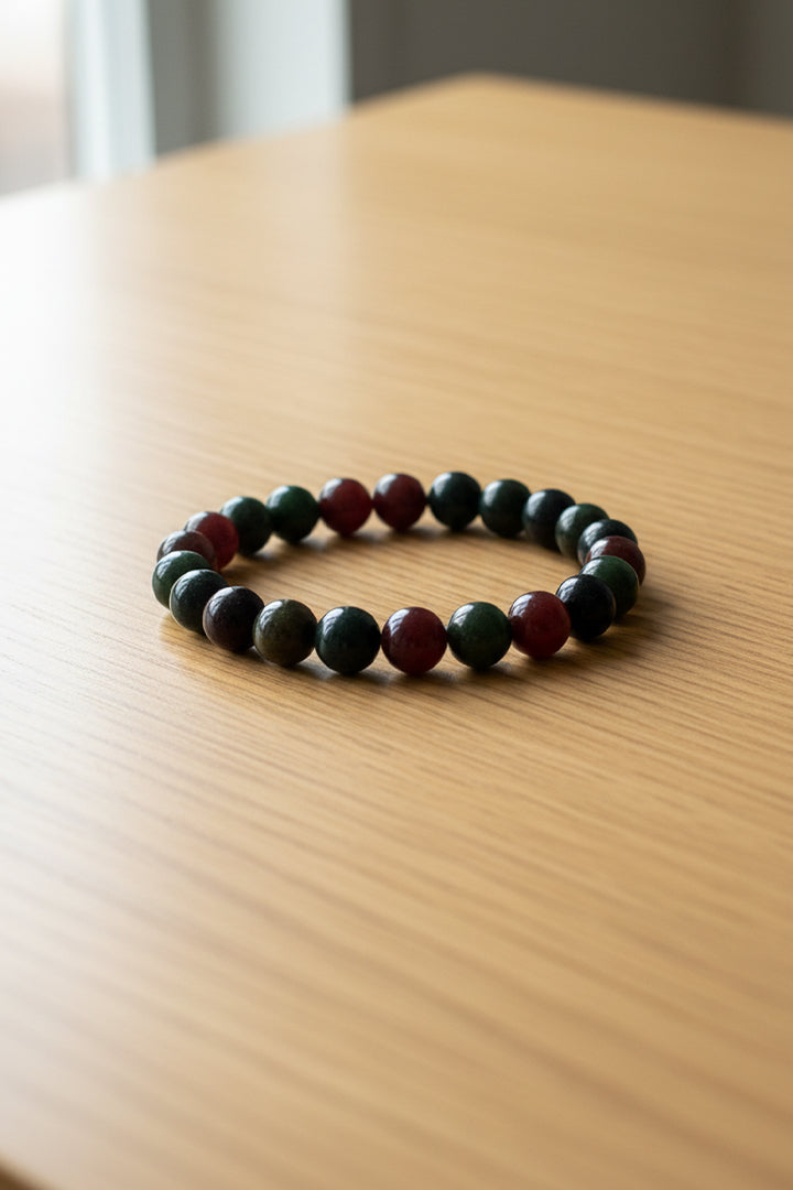 BLOOD STONE BRACELET -  Strength, Vitality & Protection