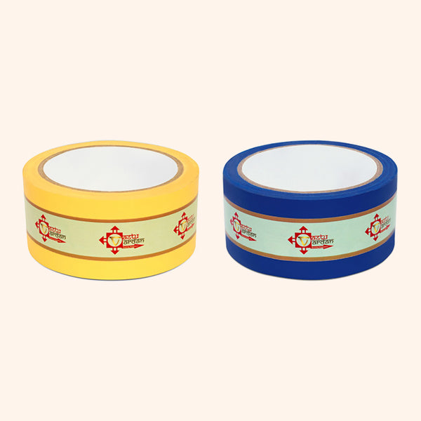 BLUE AND YELLOW TAPE | 2 INCH | LENGTH- 16 METER APPROX | TOILET CORRECTION| VASTU TAPE REMEDY |PACK OF 2 |