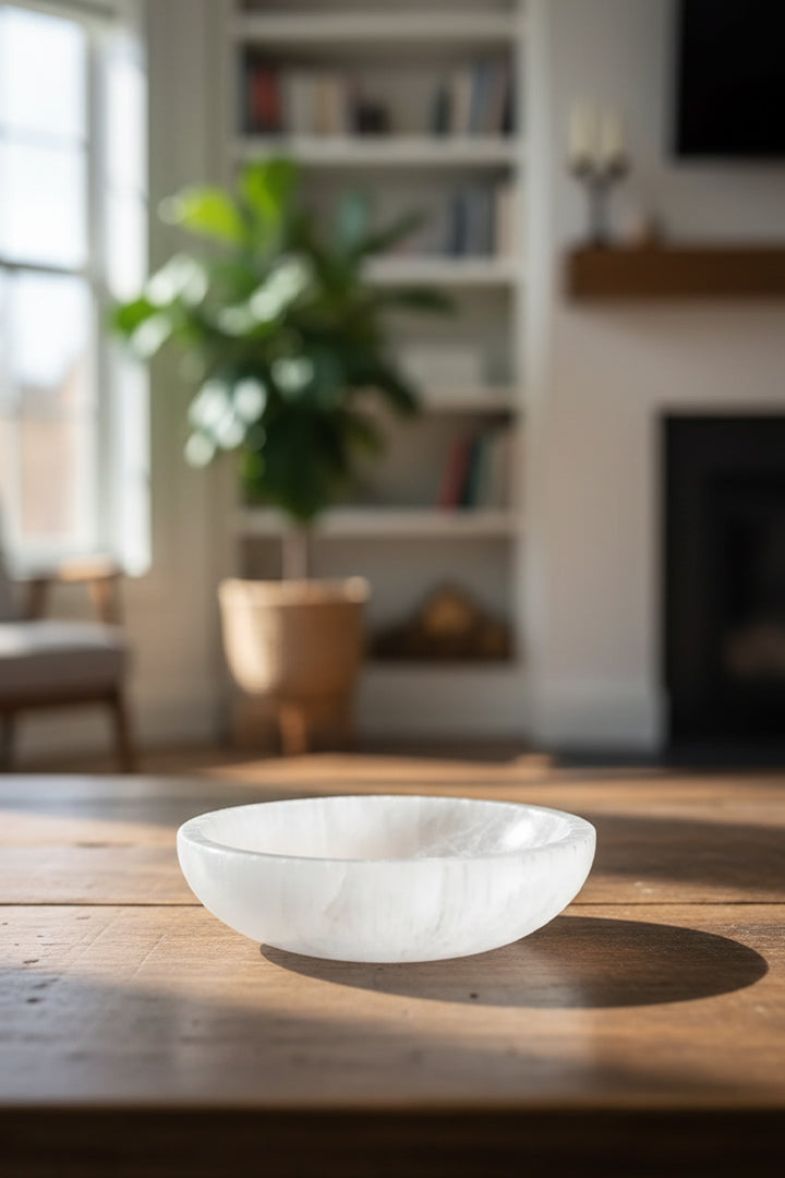 15CM - ROUND CRYSTAL BOWL - Beautiful décor piece for home, altar, &  workspace