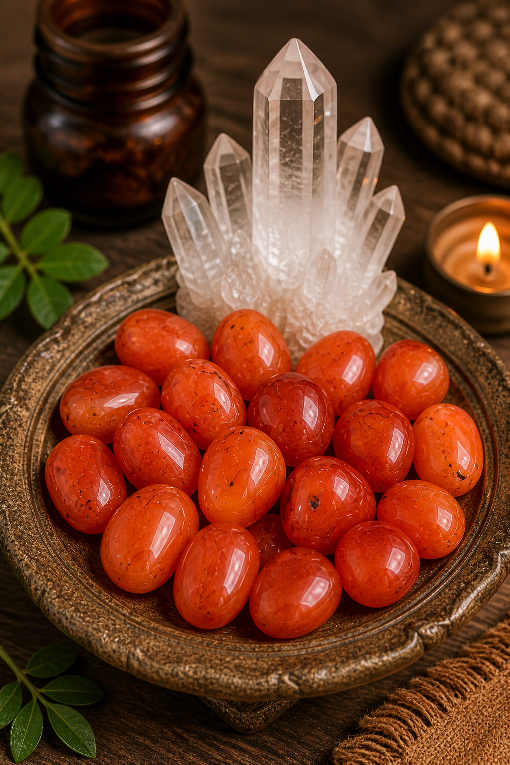 CARNELIAN CRYSTAL TUMBLE - 100 GRAM - Associated with passion and creativity