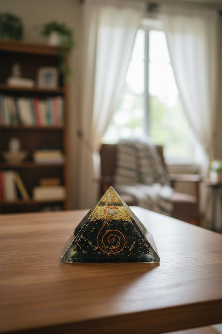 2 INCH BLACK TOURMALINE CRYSTAL PYRAMID - Protection, Balance & Positive Energy