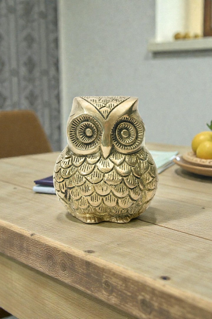 VASTU VARDAN BRASS OWL STATUE