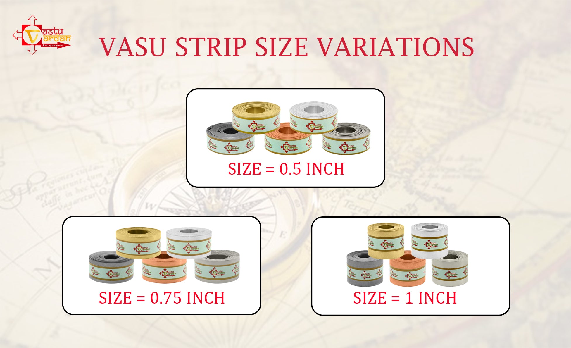 VASTU VARDAN 8 FEET 1 INCH STAINLESS STEEL STRIP