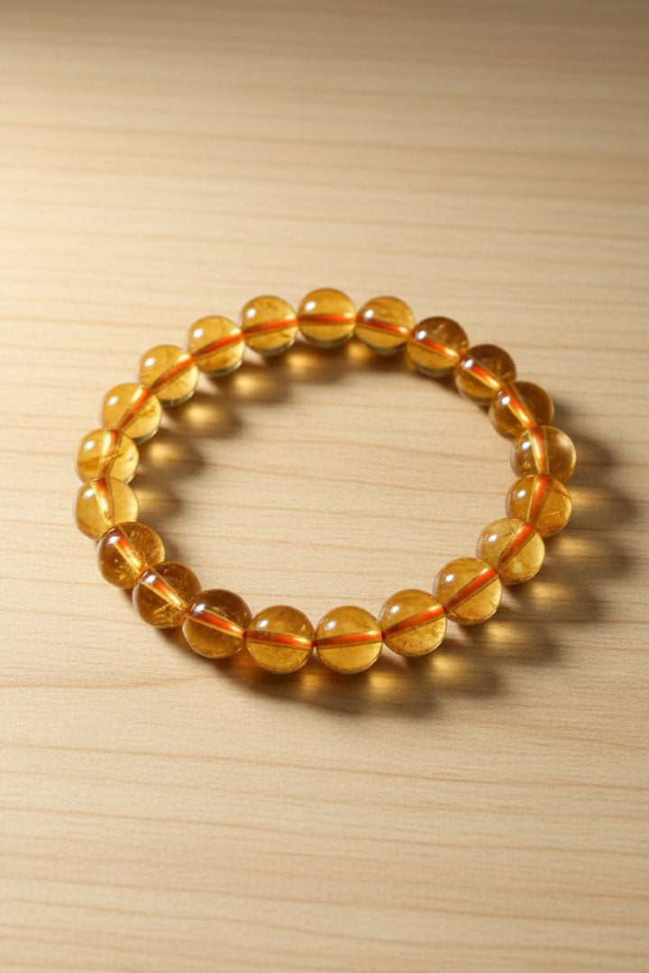 NATURAL CITRINE BRACELET - 10 MM - Wealth, Confidence & Positivity
