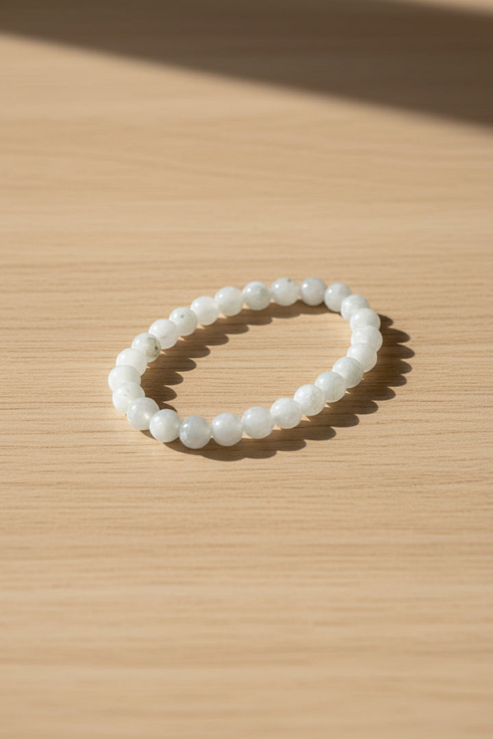 WHITE RAINBOW BRACELET - Emotional Balance & Intuition