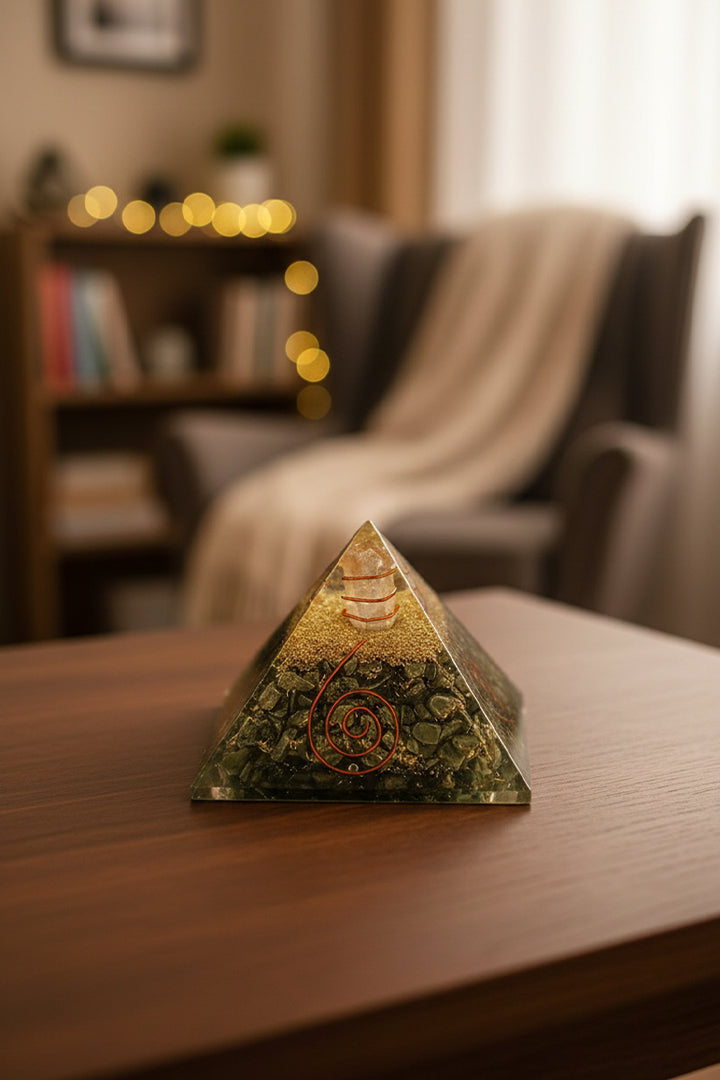 2 INCH PYRITE CRYSTAL PYRAMID -  Wealth & Focus Energy Generator