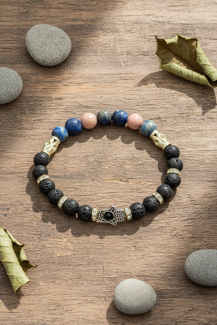 THYROID + LAVA COMBINATION BRACELET - Calmness, Balance & Aromatherapy Healing