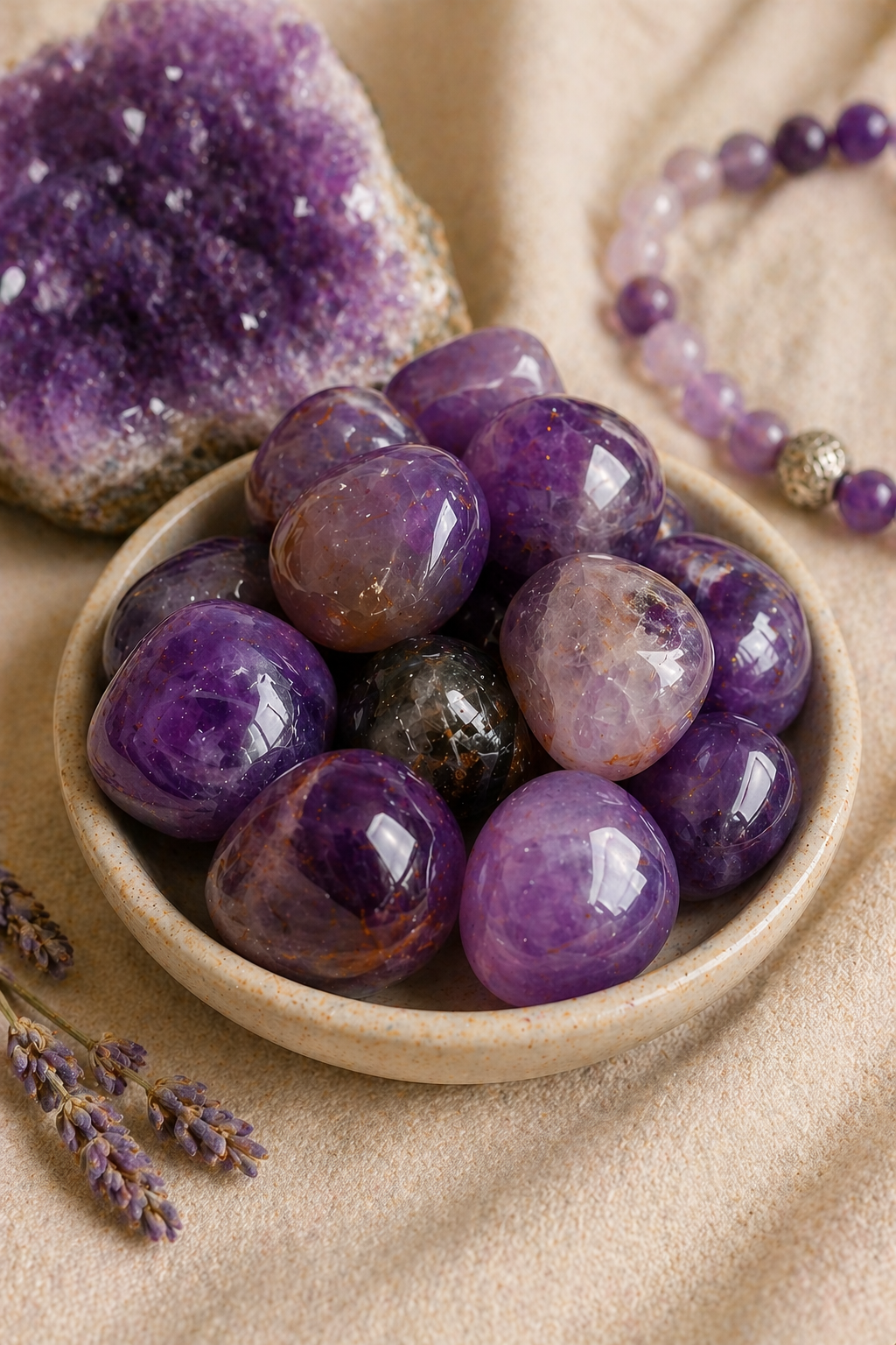 AMETHYST CRYSTAL TUMBLE 100 GRAM - Calmness, Healing & Positive Energy