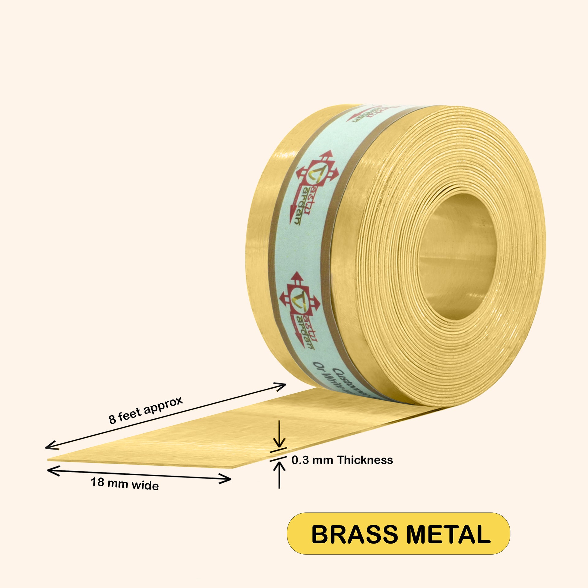 VASTU VARDAN 8 FEET 0.75 INCH BRASS STRIP