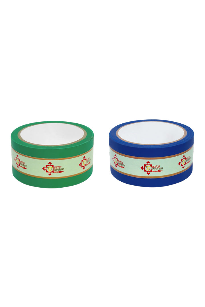 BLUE AND GREEN TAPE | 2 INCH | LENGTH- 16 METER APPROX | TOILET CORRECTION| VASTU TAPE REMEDY |PACK OF 2 |