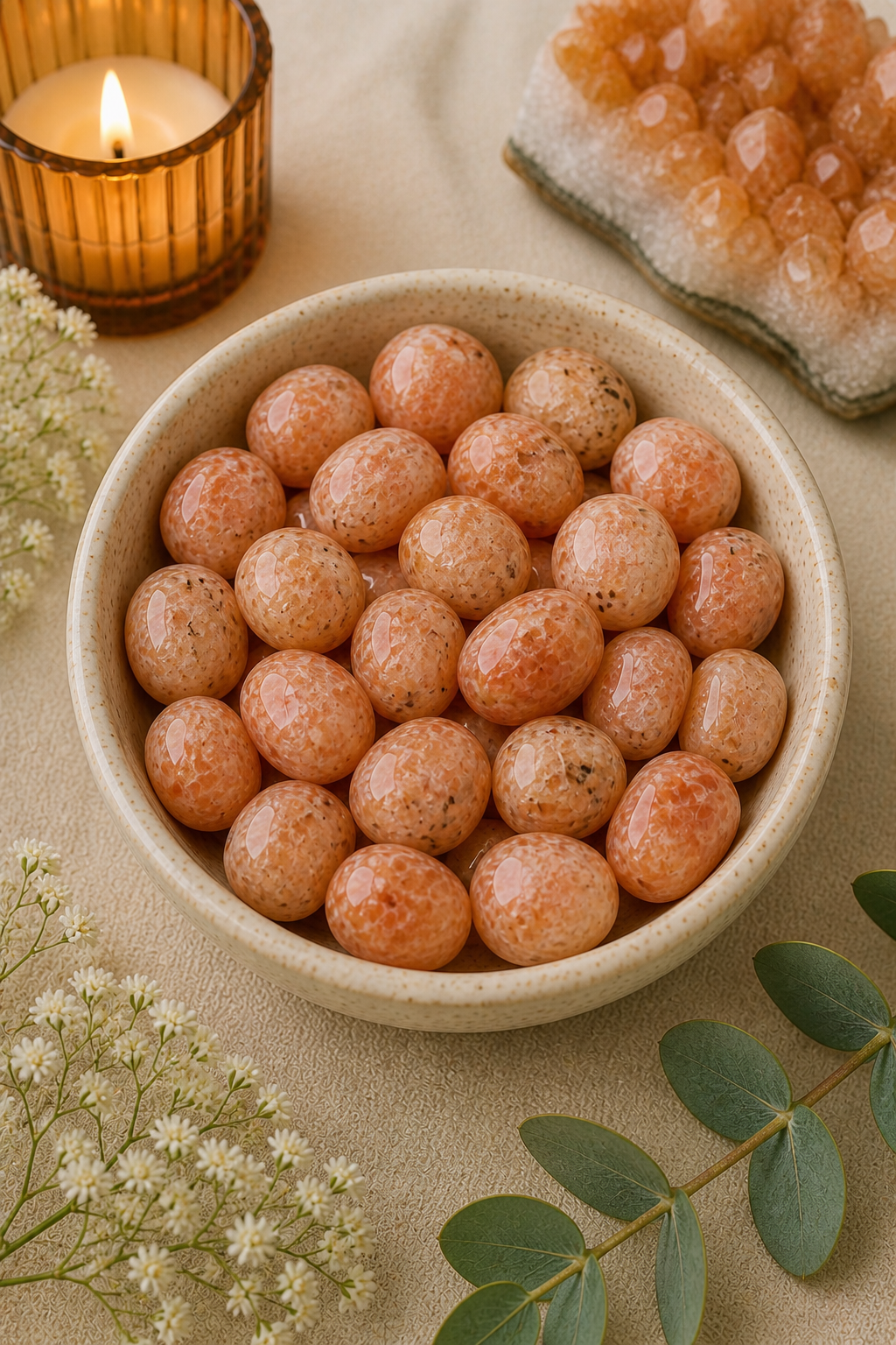 SUNSTONE TUMBLE - 100 GRAM - Stone of Joy, Vitality & Personal Power
