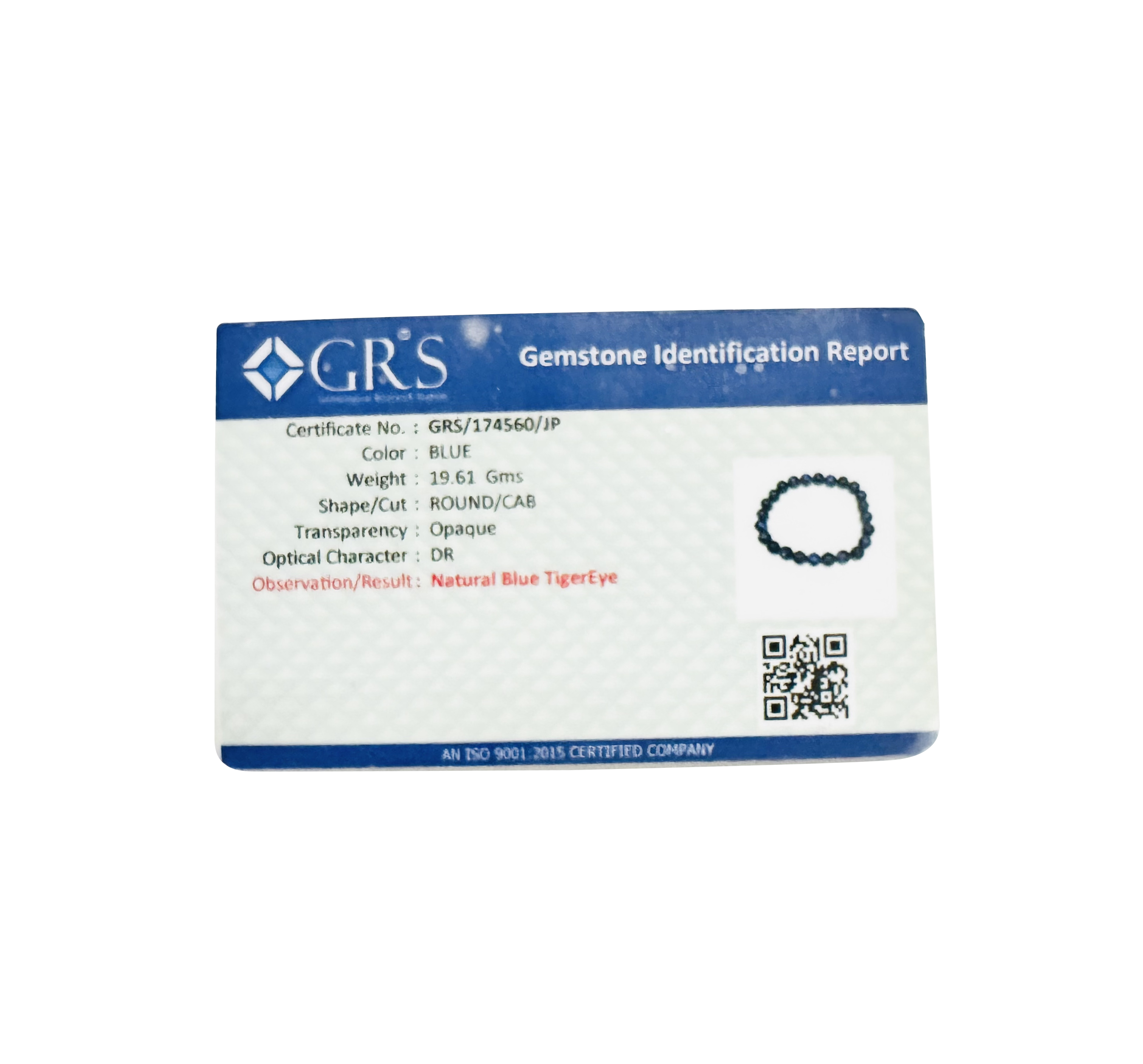 VASTU VARDAN BLUE TIGER EYE BRACELET