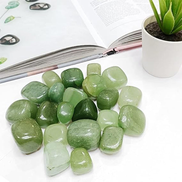 VASTU VARDAN CRYSTAL GREEN AVENTURINE TUMBLE 100 GRAM