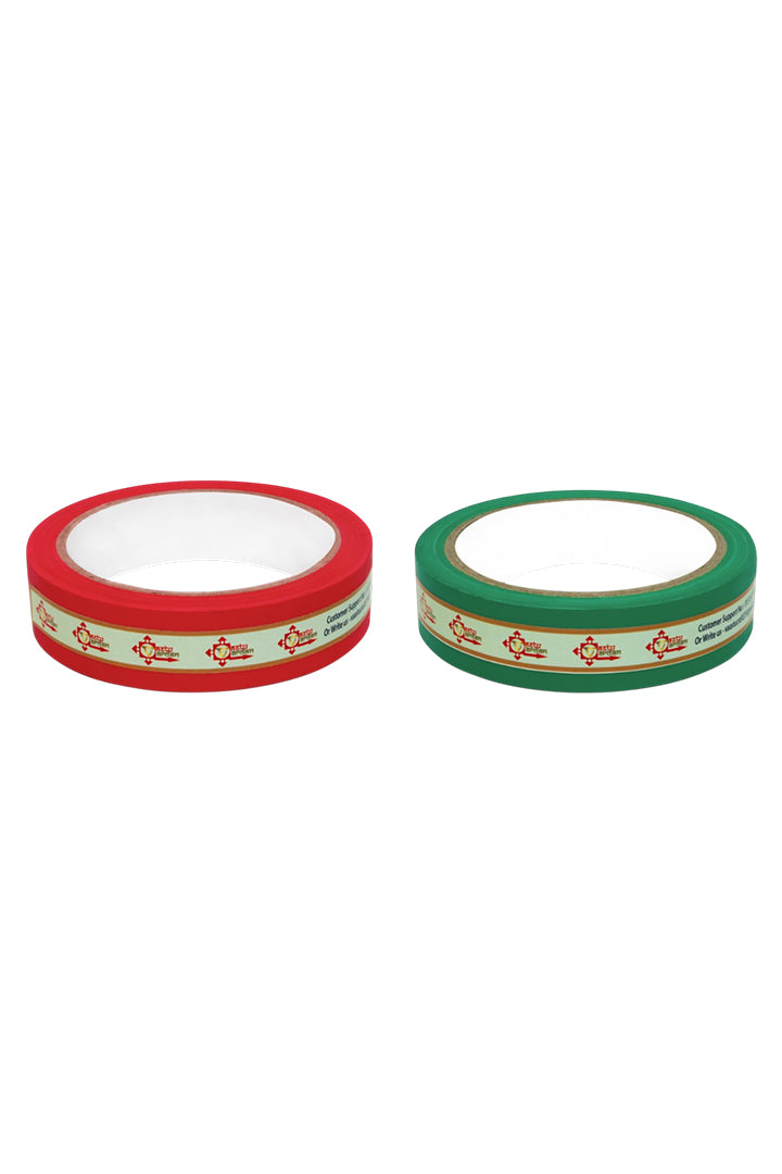 RED AND GREEN TAPE | 1 INCH | LENGTH- 16 METER APPROX | TOILET CORRECTION| VASTU TAPE REMEDY |PACK OF 2 |