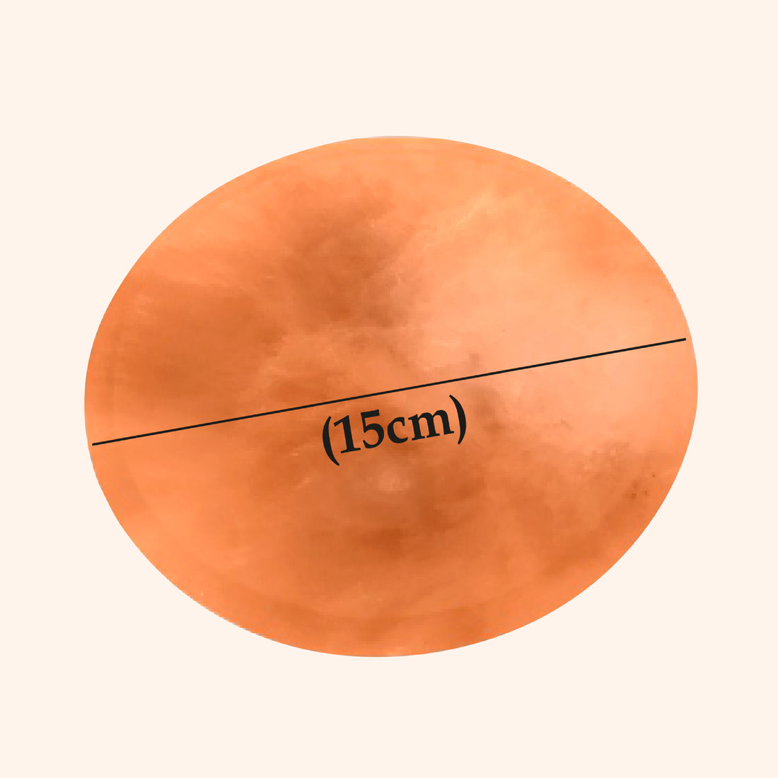 VASTU VARDAN CRYSTAL ORANGE ROUND BOWL 15CM