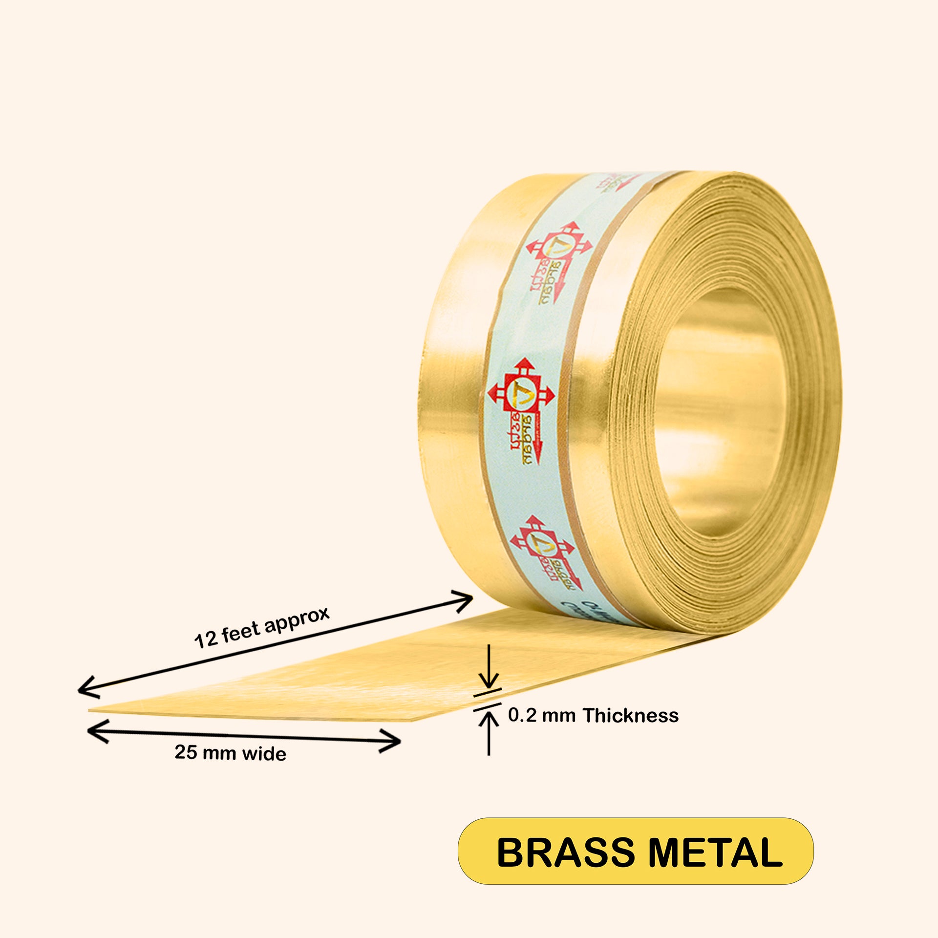 VASTU VARDAN 12 FEET 1 INCH BRASS STRIP