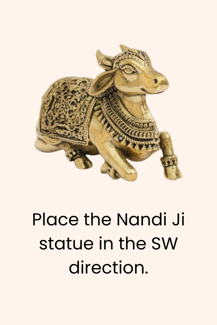 NANDI JI PREMIUM BRASS STATUE - 7 CM