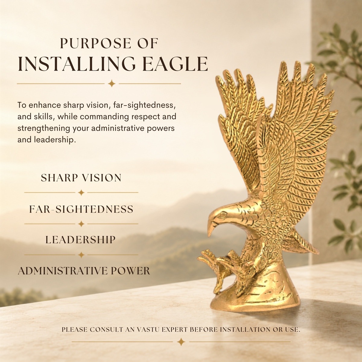 VASTU VARDAN BRASS EAGLE