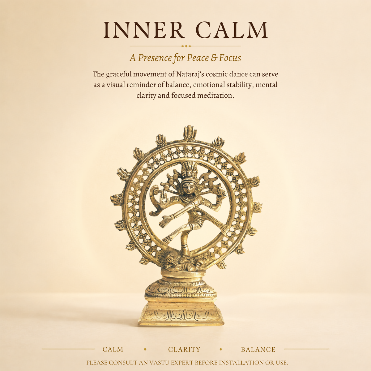 VASTU VARDAN BRASS NATRAJ JI