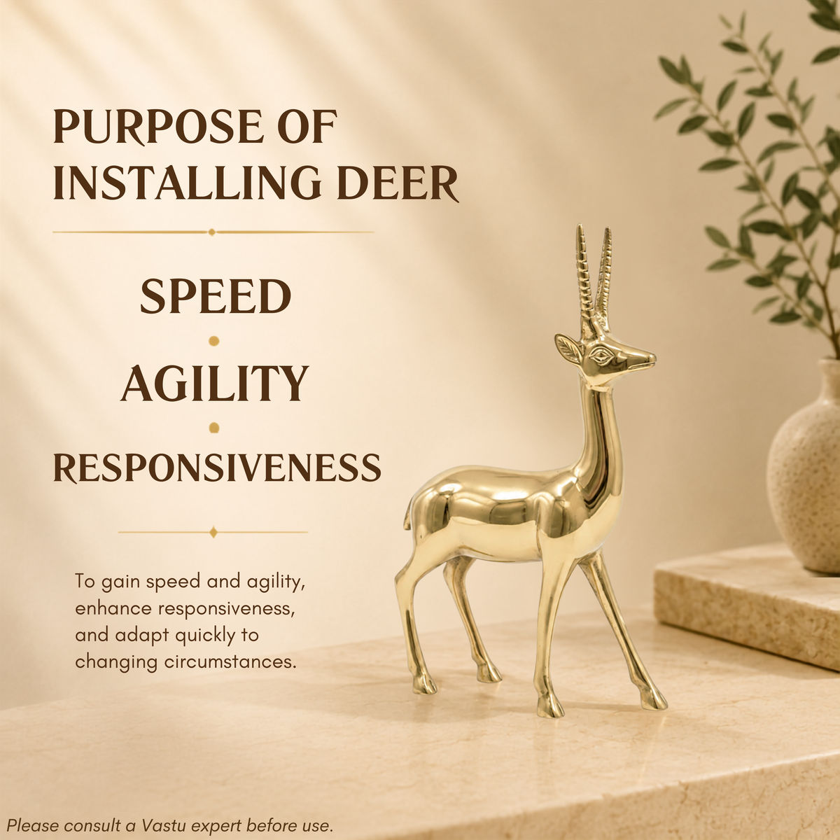 VASTU VARDAN BRASS BIG DEER