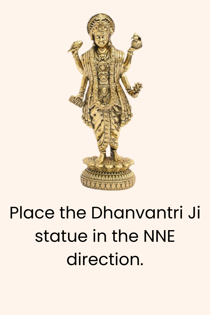 DHANVANTRI JI BRASS STATUE - 5 INCH
