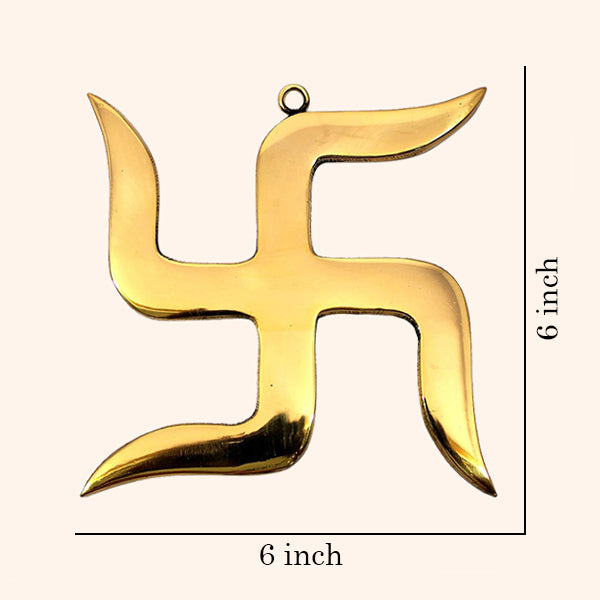 VASTU VARDAN 6 INCH BRASS SWASTIK