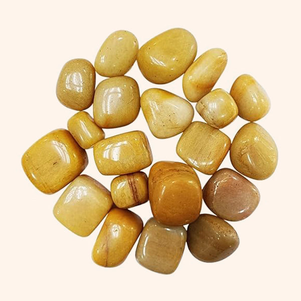 VASTU VARDAN CRYSTAL YELLOW ZADE TUMBLE 100 GRAM