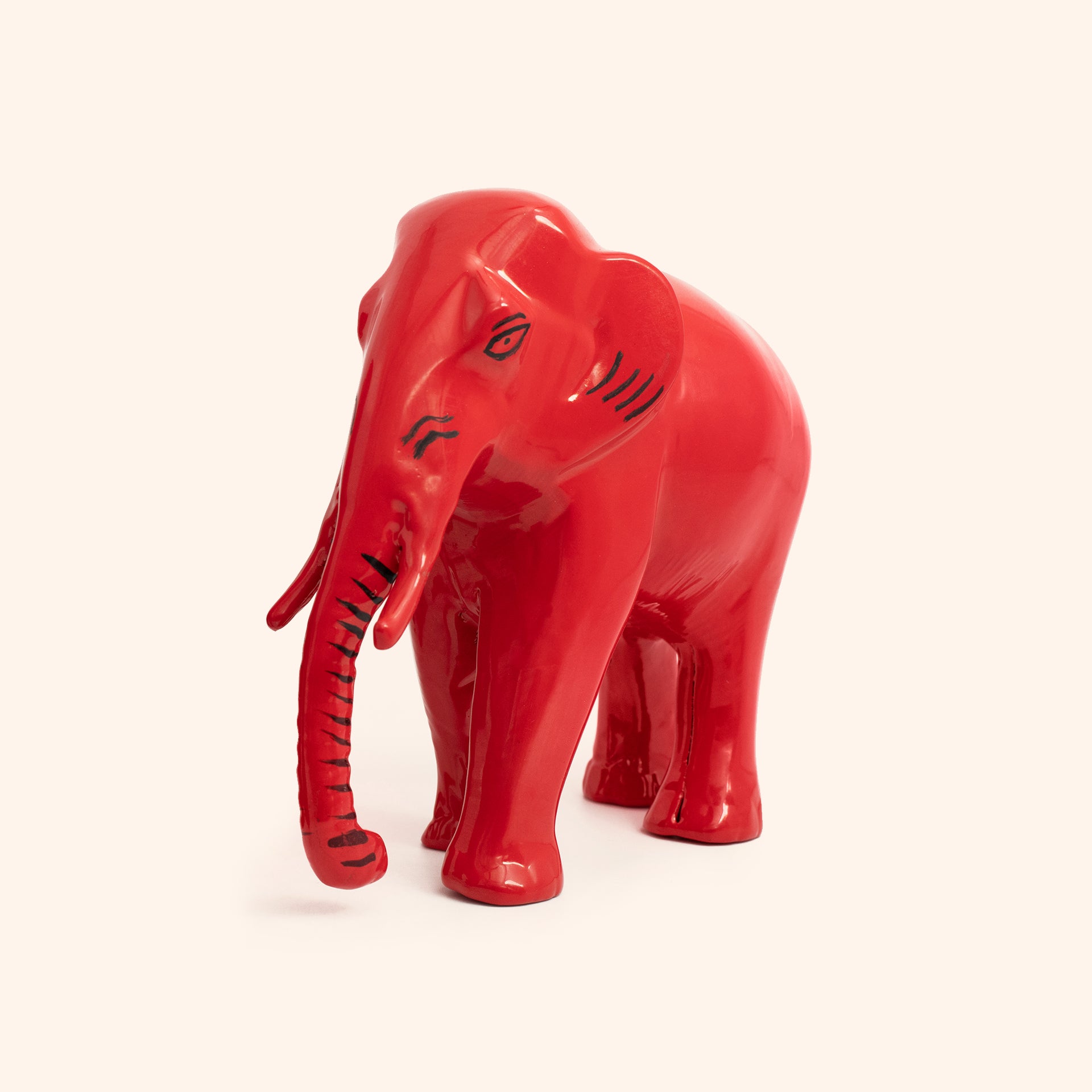 VASTU VARDAN BRASS RED ELEPHANT