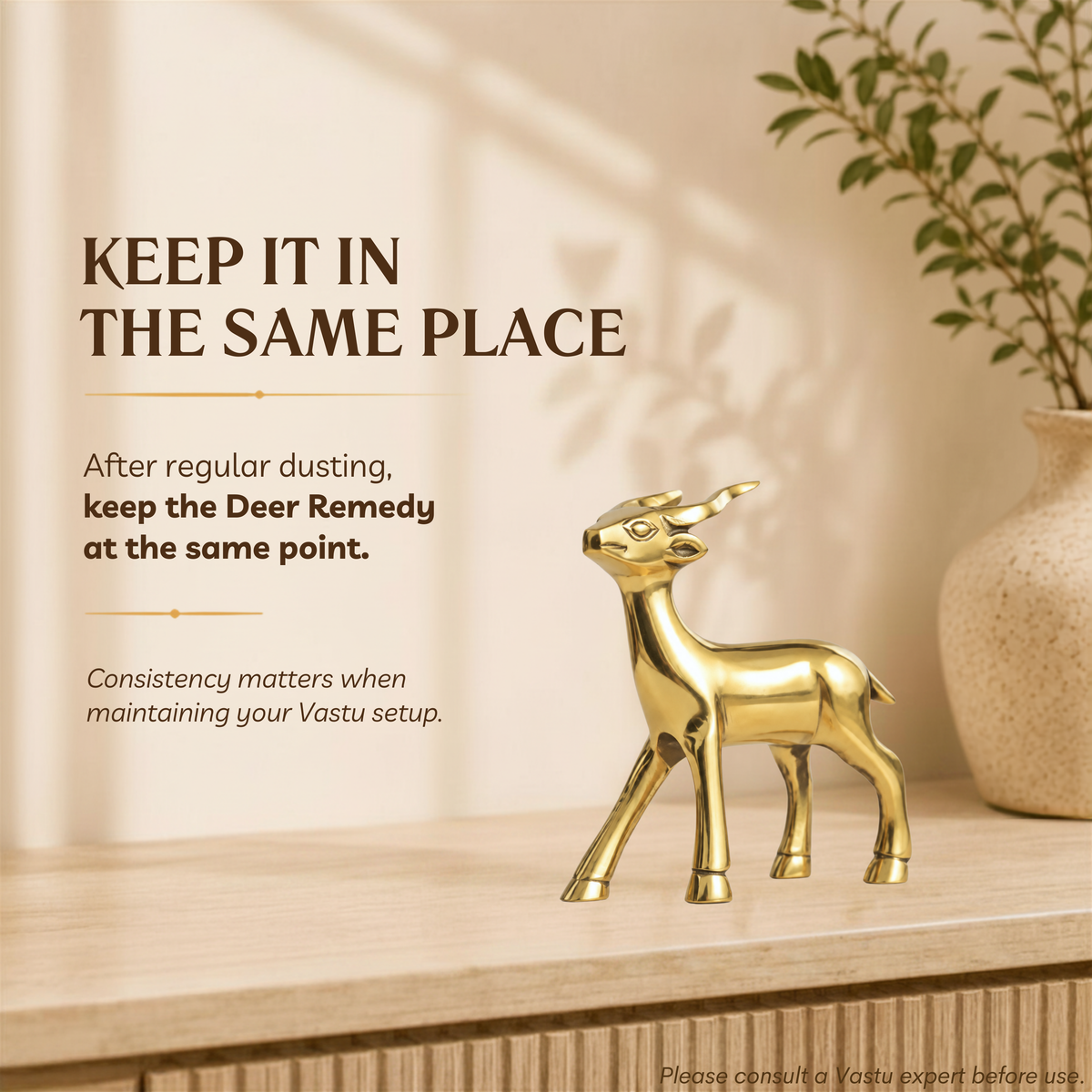 VASTU VARDAN BRASS SMALL DEER