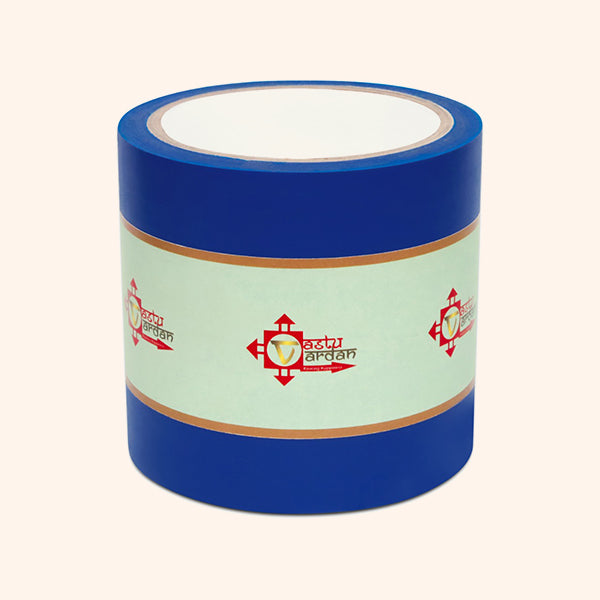 BLUE VASTU CORRECTION TAPE | 4 INCH | LENGTH- 16 METER APPROX | TOILET VASTU REMEDY | PACK OF 1