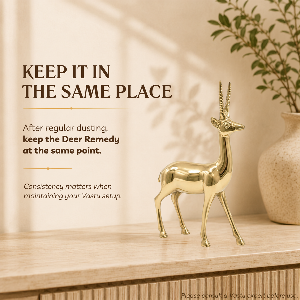 VASTU VARDAN BRASS BIG DEER