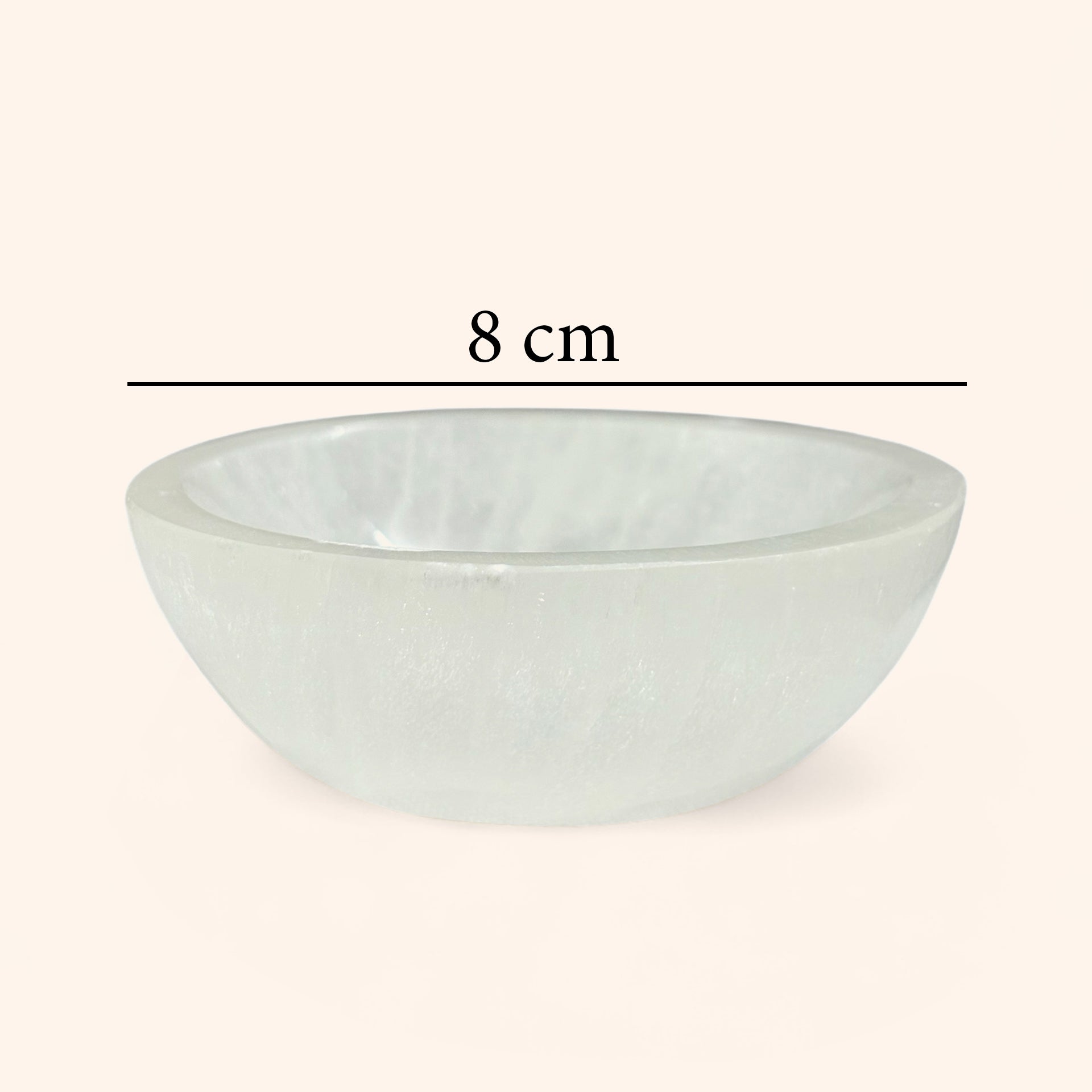 VASTU VARDAN NATURAL SELENITE BOWL FOR CRYSTAL CHARGING | HANDMADE SELENITE STONE BOWL FOR HEALING, MEDITATION, HOME DECOR & SPIRITUAL GIFTS (ROUND SHAPE, 3" INCHES)