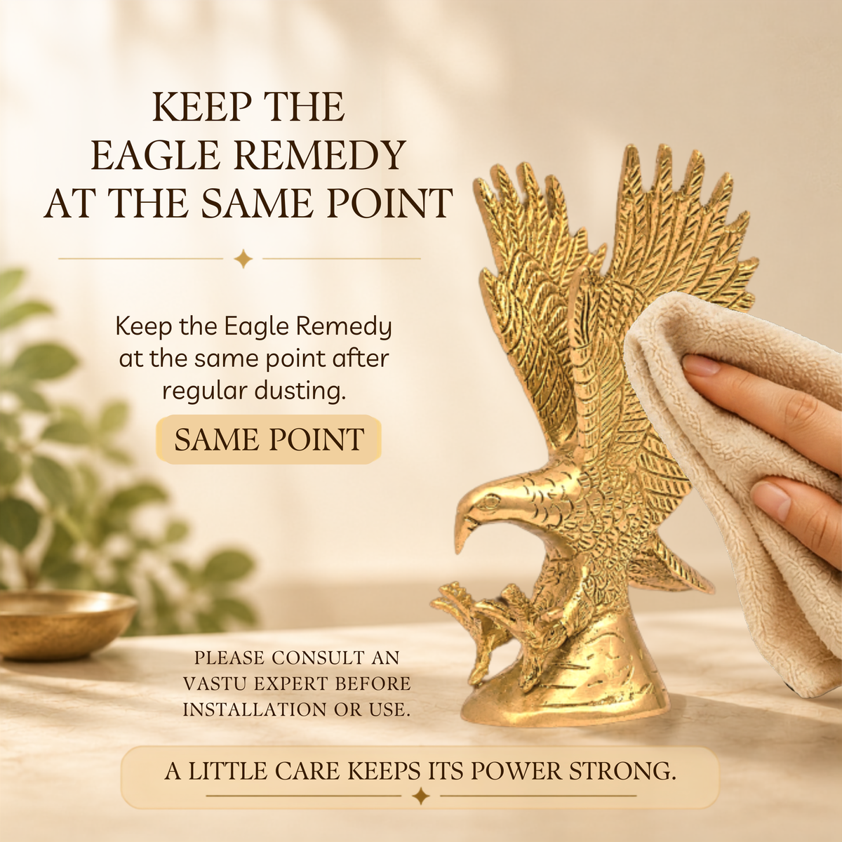 VASTU VARDAN BRASS EAGLE