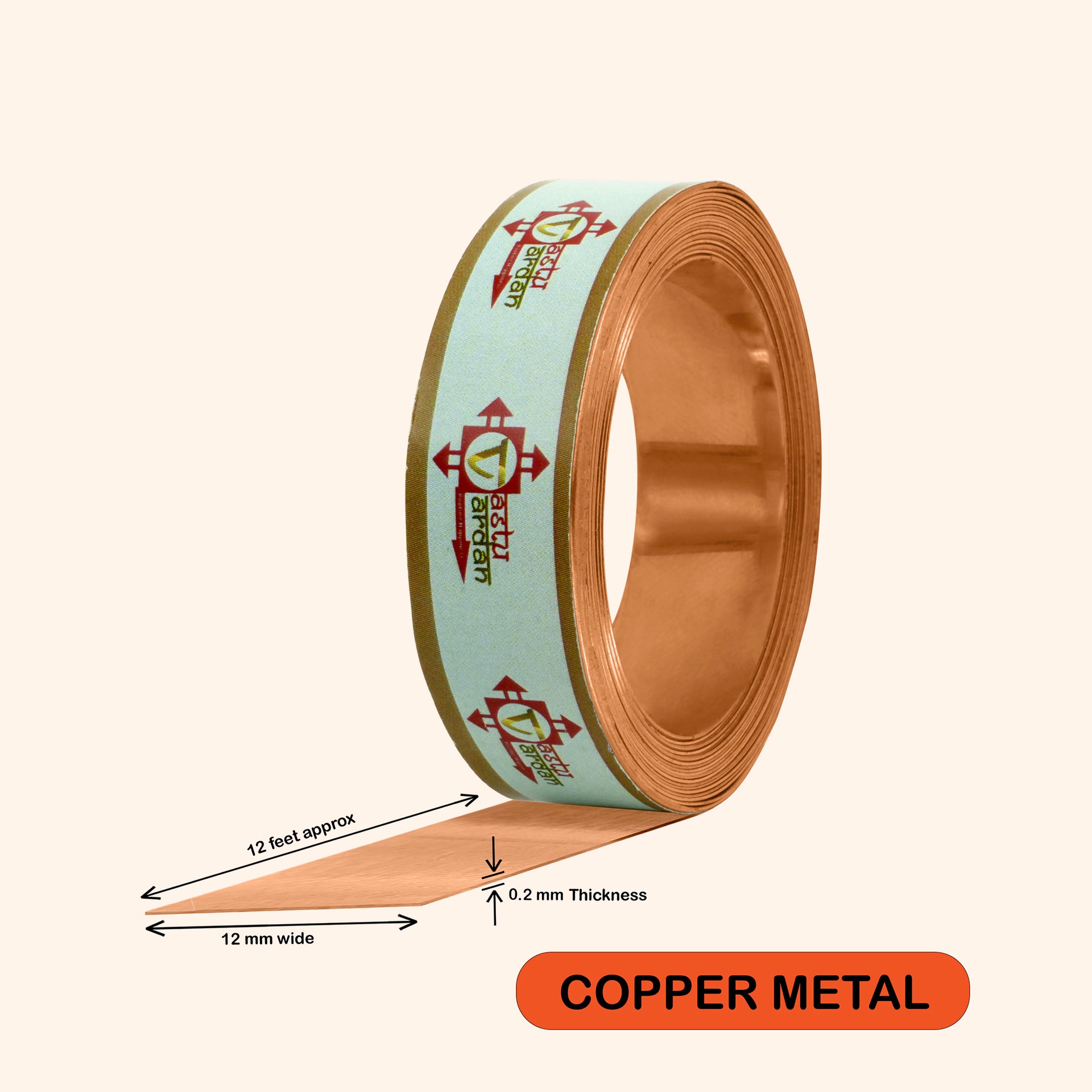 VASTU VARDAN 12 FEET 0.5 INCH COPPER STRIP