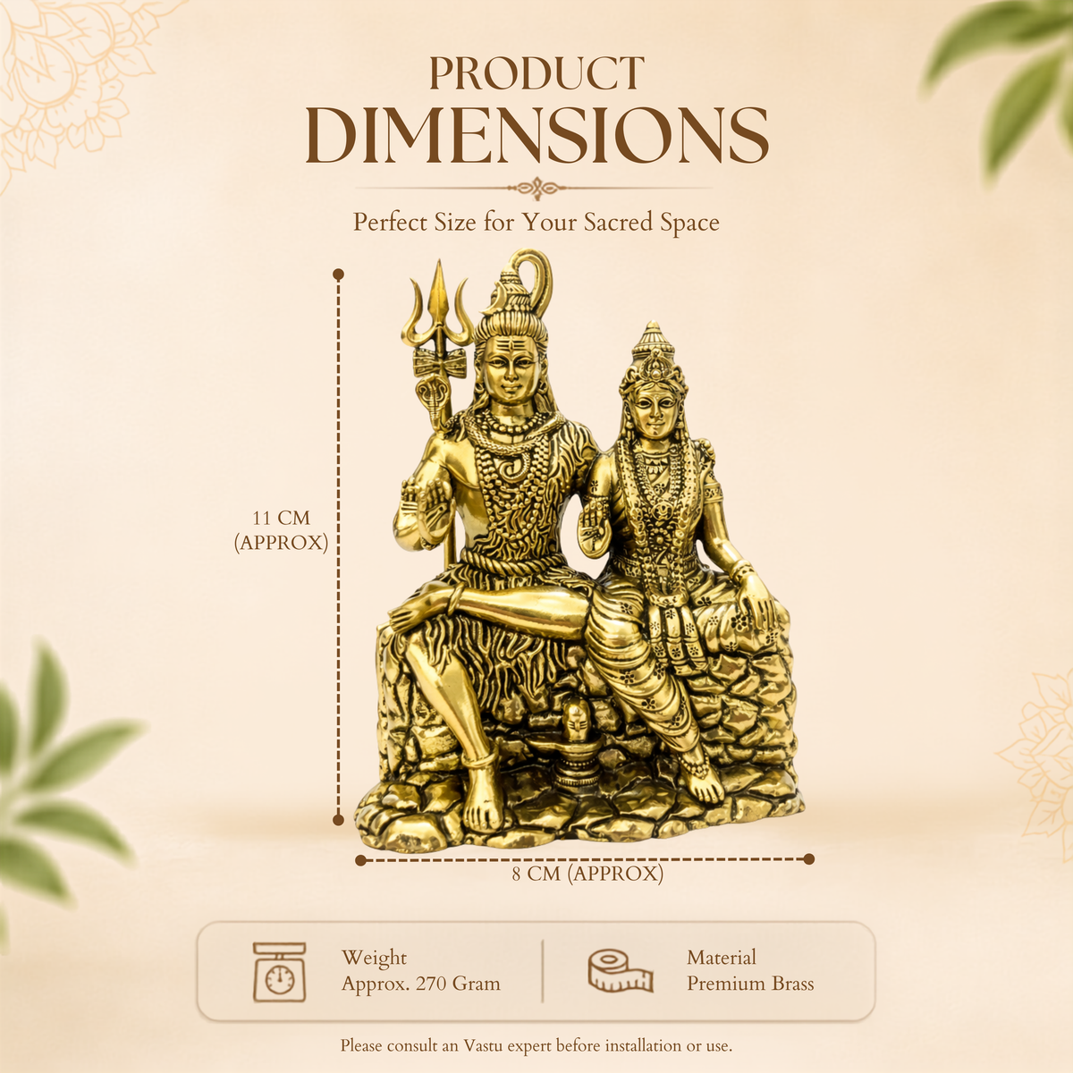 SHIV PARVATI JI PREMIUM BRASS STATUE