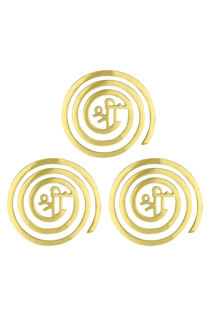 VASTU VARDAN BRASS SHREE HELIX 6 INCH PACK OF 3