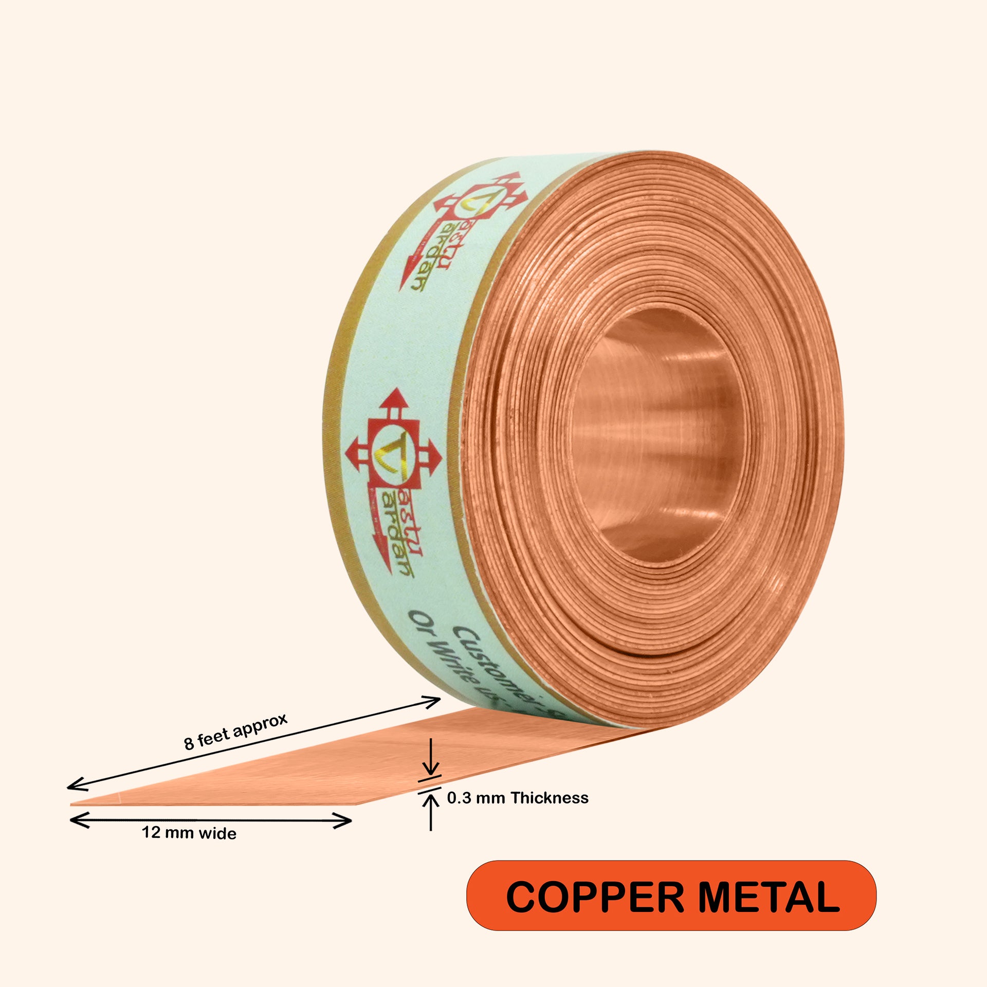 VASTU VARDAN 8 FEET 0.5 INCH COPPER STRIP