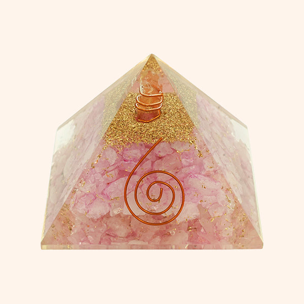 2 INCH ROSE QUARTZ CRYSTAL PYRAMID